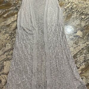 Belldini Textured Knit Greyish Tan Duster Sweater